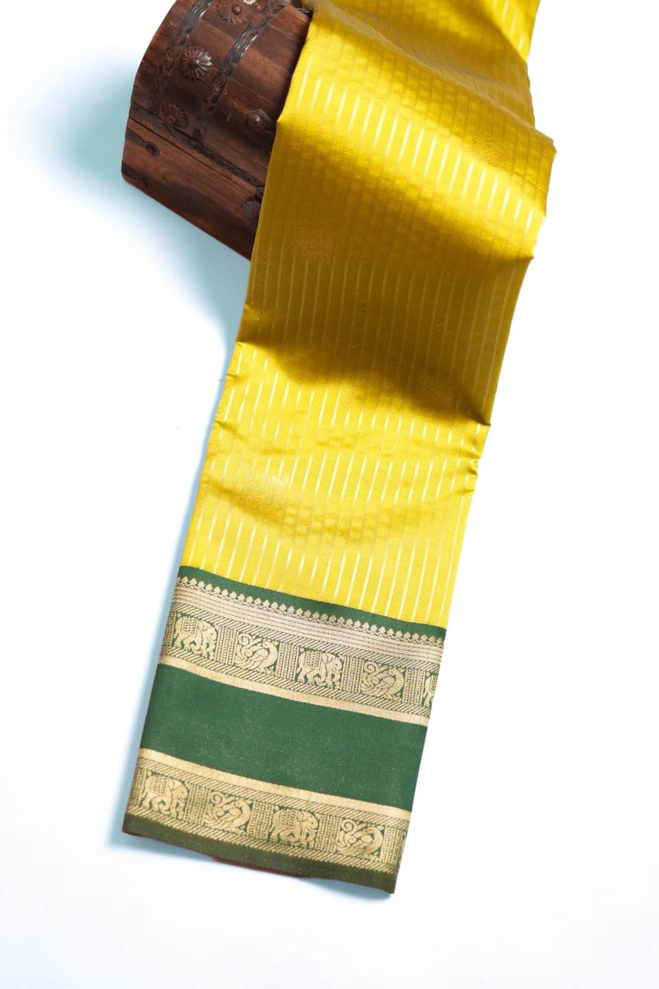 Royal Manjal Emerald Kanchivaram Silk Saree